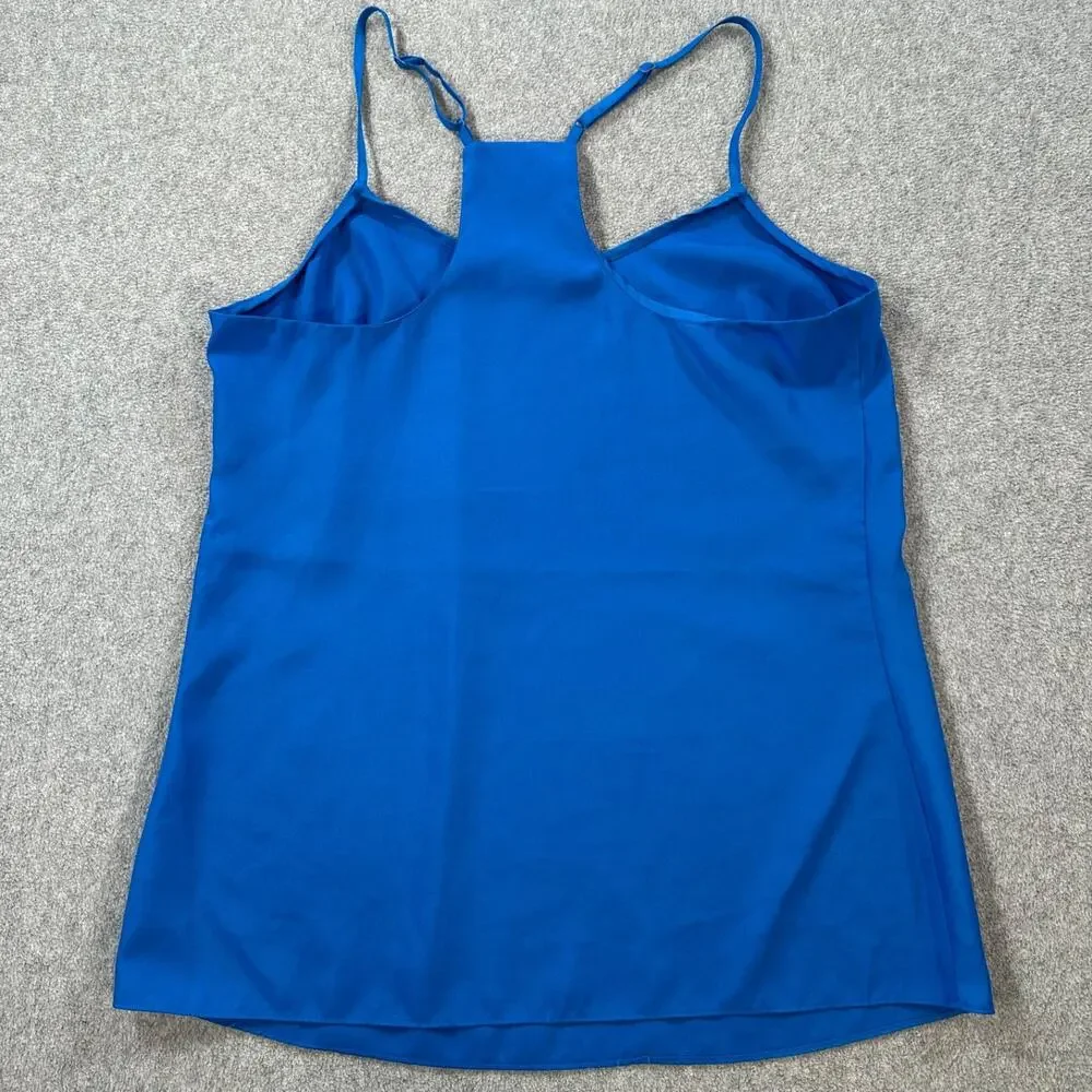 J.Crew Racerback Spaghetti Strap Top Women's 4 Blue Sleeveless Lightweight